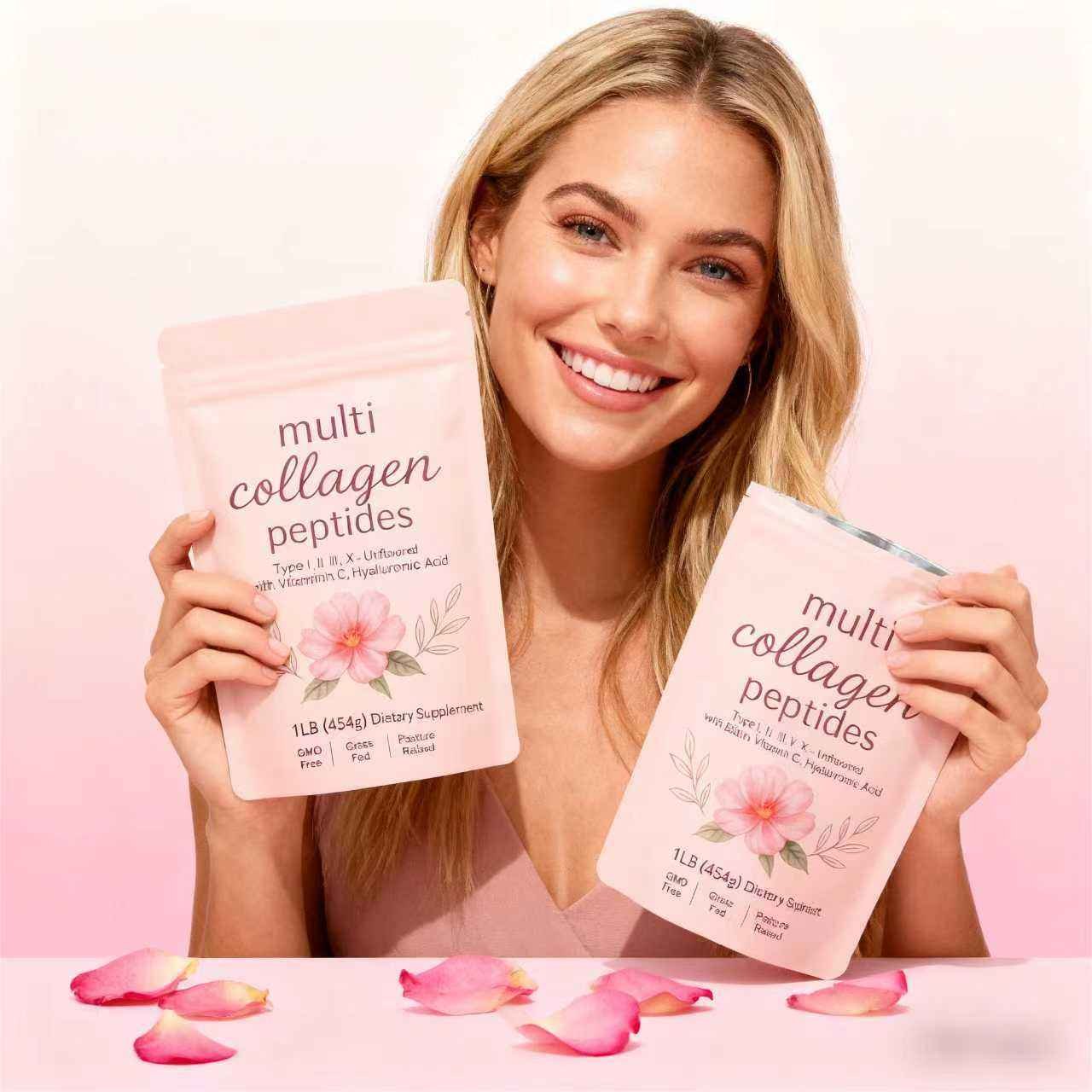 主图_02 READY TO SHIP Multi Collagen Supplement Powder Support Custom Dietary Supplement Hyaluronic Acid Vitamin C Kollagen Collagen Powder - 图片 7